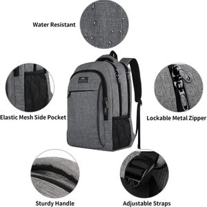 MATEIN 15.6" Travel Laptop Backpack – Grey
