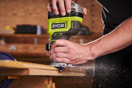 RYOBI 18V Cordless Router – Compact Handheld Woodworking Tool