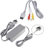 Childhood AC Power Adapter Charger UK Plug Power Supply With AV Audio Video Cable Cord for Wii Console System