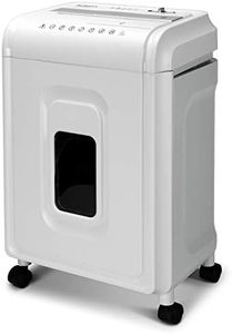 Aurora AU1262XA Anti-Jam 12-Sheet Crosscut Paper and CD/Credit Card Shredder, White/Gray