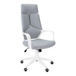 Monarch Specialties I 7270 Office Chair, Adjustable Height, Swivel, Ergonomic, Armrests, Computer Desk, Work, Metal, Fabric, White, Grey, Contemporary, Modern