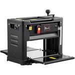 Uargd Thickness Planer, 13" Width Benchtop Planer with Single Speed, Two-Blade Design, 15-Amp 1800W Motor, 12" Extended Infeed Table, Suitable for Hard and Soft Wood Material Processing