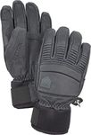 Hestra Mens Ski Gloves: Fall Line Winter Cold Weather Leather Gloves, Grey, 8