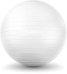 URBNFit Exercise Ball - Balance Balls (Ballon Exercice) Yoga, Pilates, Fitness, Stability, Workout, Home Fitness Equipment - Anti-Burst Swiss Ball Chair w/ Pump (75CM White)