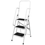 Home Vida 3 Step Ladder With Safety Handrail Foldable Safety Non Slip Matt Safe Heavy Duty