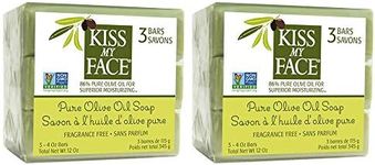 Kiss My Face Bar Soap, 4.0 oz, Pure Olive Oil, Fragrance Free - 1 ea (Pack of 6)