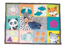 Infantino - Fold & Go Giant Discovery Mat - Portable - Stimulating Senses - Fostering Motor and Cognitive Development - Sensory Playmat - Big Play mat - Easy to Store - For Babies and Toddlers