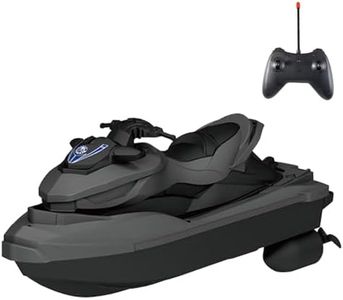 Jack Royal Remote Control Jet Ski for Pool and Lake, Motorized Rc Boat Floating Toys for Kids (Black)