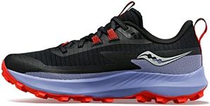 Saucony Women's Peregrine 13 Trail Running Shoe, Finesse Black, 8