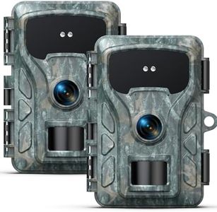 Trail Cameras 2 Pack - 4K 48MP Clear Night Vision 0.1s Trigger Time Latest Sensor Motion Game Camera Time-Lapse with 120°Wide-Angle 2.0” LCD for Wildlife Outdoor Monitoring Trail Cam