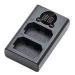 Kimaru NP-FZ100 Battery Charger, Double Slot NPFZ100 Charger for Sony BC-QZ1 Charger, Alpha ZV-E1, FX3, FX30, A1, A7C, A7CII, A9, A9II, A7RIII, A7RIV, A7RV, A7SIII, A7III, A7IV, A6600, A6700 Cameras.