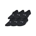 Under Armour Women's Breathe Lite Liner Socks 6 Pack, (001) Black/Black/Castlerock, Medium