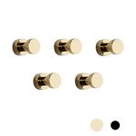BVL Gold Robe Hook Brass Robe Hook Adhesive Bathroom Robe Hook Coat Hook Clothes Hook for Bathroom and Kitchen ,5 of Packing