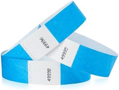 500 WristCo Neon Blue Tyvek Wristbands for Events - Tamper-Proof Design & Fluorescent Color Prevent Reuse Premium-Grade Bracelets for Hospital & Medical ID, Party & VIP Identification