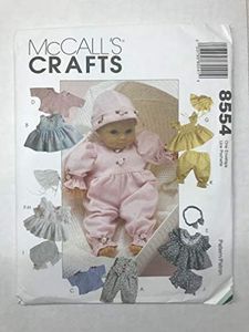 McCall's Crafts Pattern 8554 ~ Doll Clothes Package for Baby Dolls in Three Sizes