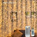 FULEN LED String Lights Bedroom Decorations, Fairy Lights Teen Girls for Aesthetic Room Decor, 66ft 200LED Twinkle Lights USB Powered, Holidays Indoor Decor,Warm White