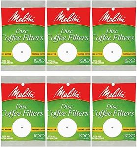 White Disc Coffee Filter, 100 Count (Pack of 6)