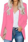 luvamia Women's Casual Long Sleeve Lapel Button Slim Work Office Blazer Jacket Pink Blazer Women Sachet Pink Size Small Size 4 Size 6