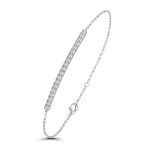 MINUTIAE Silver Plated Diamond Cut Cubic Zirconia Adjustable Bracelet for Women & Girls Jewellery for Gift