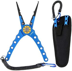 Lixada 20cm Alicates de Pesca Multifuncionales para Exteriores, Removedor de Gancho,Aparejos (Azul)