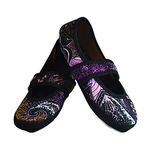 Nufoot Fuzzies Womens Shoes Betsy Lou, Paisley, X Large