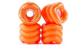 Bamboo Skateboards Shark Wheel California Roll Skateboard Wheels (4 Set), Orange, 60mm