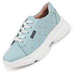 FAUSTO FST 1333 Sky BLUE-41 Women's Sky Blue Lace Up Casual Trendy Sneakers (8 UK)