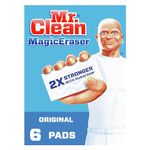 Mr Clean Magic Erasers Original, Bathroom, Shower, and Oven Cleaner, Cleaning Pads with Durafoam, 6 Count