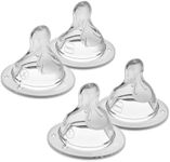 MAM Bottle Nipples Mixed Flow Pack - Extra Slow Flow Nipple Level 0 and Slow Flow Nipple Level 1, for Newborns and Older, SkinSoft Silicone Nipples for Baby Bottles, Fits All MAM Bottles, 4 Pack