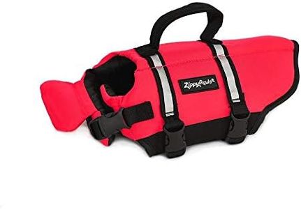 ZippyPaws Life Jacket Dog, Red, M (Pack of 1)