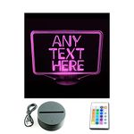 Personalised LED Neon Any Text Sign Night Light. Home Bar Bedroom Mancave etc. 16 Colour + Remote Control