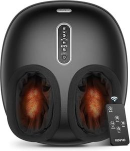 RENPHO Fußmassagegerät mit Wärme [2026 Aktualisiert], Shiatsu Fußmassagegerät für Plantarfasziitis, 3 Luftkompressionsmodi und -stufen, Geschenke für Frauen Männer, Bis EU 46, Schwarz