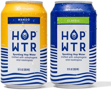 HOP WTR Sparkling Hop Water, Classic 6 Pack, Mango 6 Pack, Sugar Free, Low Carb Non Alcoholic Drinks, NA Beer, Adaptogen Drink, No Calories, Adaptogens & Nootropics for Added Benefits, 12 oz Cans