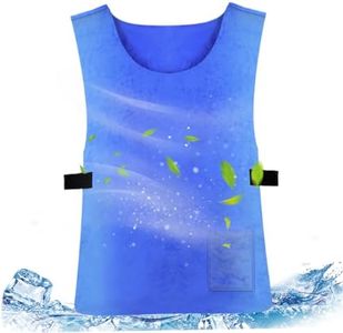 Water Evaporative Cooling Vest - Reusable PVA for Women Men, Physical Super Absorbent Vest With Pocket