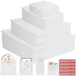 200 Pack Cushion Foam Pouches 4 Sizes Foam Wrap Pouches Ideal Packing Supplies for Moving, Transportation, Storage, Protect Dishes, Glasses & Porcelain(14"x14", 12"x12", 12"x7.5", 7.5"x7.5")