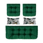 ARTPLAN Outdoor Cushions Loveseat All Weather Chair Cushions Bench Cushions Set of 5 Wicker Tufted Pillow for Patio Furniture