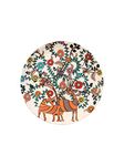 KOLOROBIA Decorative Wall Plate|Stand & Metal Hook| Madhubani |Hanging Wall Plate| 7inch |Gift Box Packaging |Ceramic Wall Plate for Wall Décor I Home Décor I Living Room I Office