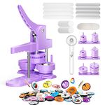 Button Maker Badge Machine 25+32+58 mm Pin Maker Machine 300 Plastic Badge Sets DIY Badge Press Machine with Molds & Round Paper Cutter KEYSAFER