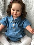 Pinky Reborn Dolls 24inch Real Looking Handmade Reborn Baby Dolls Soft Vinyl Silicone Reborn Maddie Girl Doll