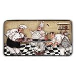 Kitchen Fat Chef Man Mats and Rugs Non Slip Anti Fatigue Washable Kitchen Floor Mats for in Front of Sink and Bathroom Carpet Doormat 39" X 20" Chef Kitchen Decor and Accessories