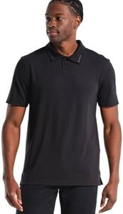 Municipal Men's Sport Utility Short Sleeve Polo Shirt, Black, Small