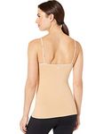 PACT Women's Organic Cotton Shelf Bra Camisole Tank Top, Small, Almond