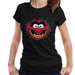 All+Every Disney Classic The Muppets Animal Grin Women's T-Shirt Black