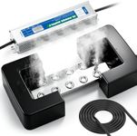 Mxmoonant Mist Maker 10 Head Ultrasonic Pond Fogger 7000ml/H Mist Humidifier with Float 400W Power Supply for Landscape Vegetable Preservation Scenic Magical Atmosphere