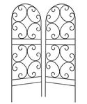 BestNest Panacea 84401 Scroll Trellises, Black, 72" H, Pack of 2