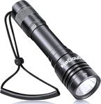 HECLOUD 5500LM Scuba Diving Flashlight with Rechargeable Dive Light Scuba Diving Underwater Flashlight 328ft IPX8 Waterproof 4 Modes Scuba Dive Light with Charger for Submarine Deep Sea Snorkeling