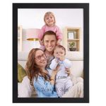 Giftgarden Black 8x6 Photo Frame, Sleek Thin Design Picture Frames 8x6 Versatile Tabletop or Wall Displays - Single