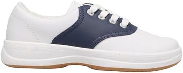 Keds Girl's School Days (Toddler/Little Kid) Sneaker, White/Navy, 10.5 Narrow Little Kid