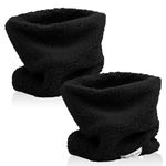 2 Pcs Winter Fleece Warm Kids Scarf Boys Girls Round Scarves Windproof Neck Warmer Face Cover Mask (2Pcs - Black)