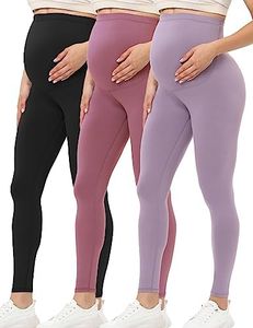 Buttergene Women's Maternity Leggings over the Belly Maternity Yoga Pants Workout Pregnancy Leggings